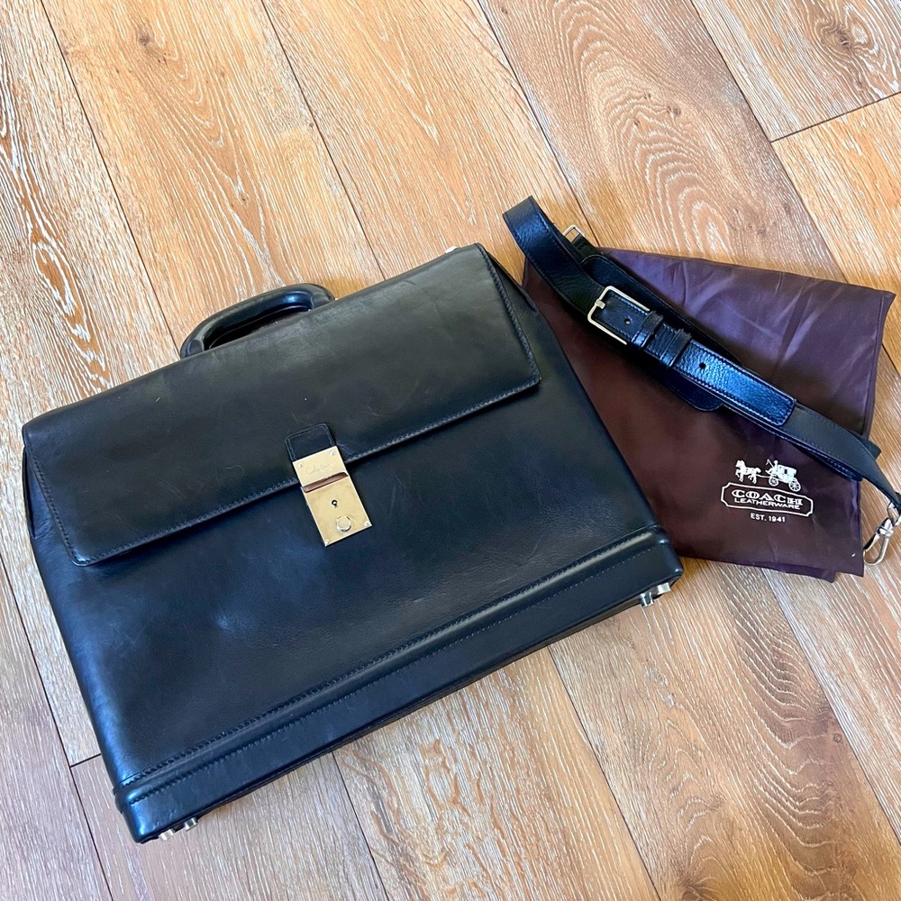 Cole Haan Leather Briefcase/Laptop Bag